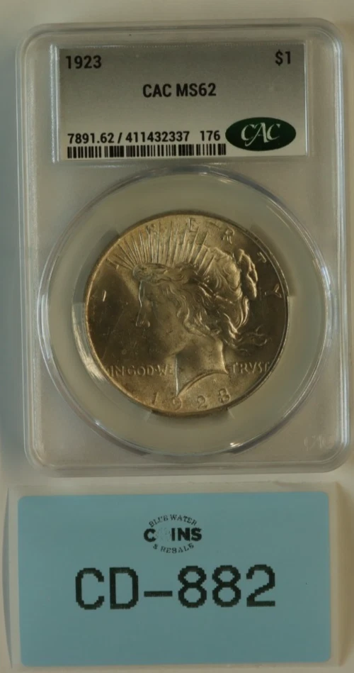 1923 Year Grade MS 62 Peace US Dollars (1921-1935) for sale | eBay