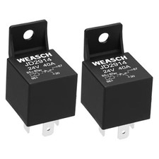 Pack JD914 Car Relay4V 40A, 5 Pin SPDT, Automotive Switches 2 Plastic Backrest