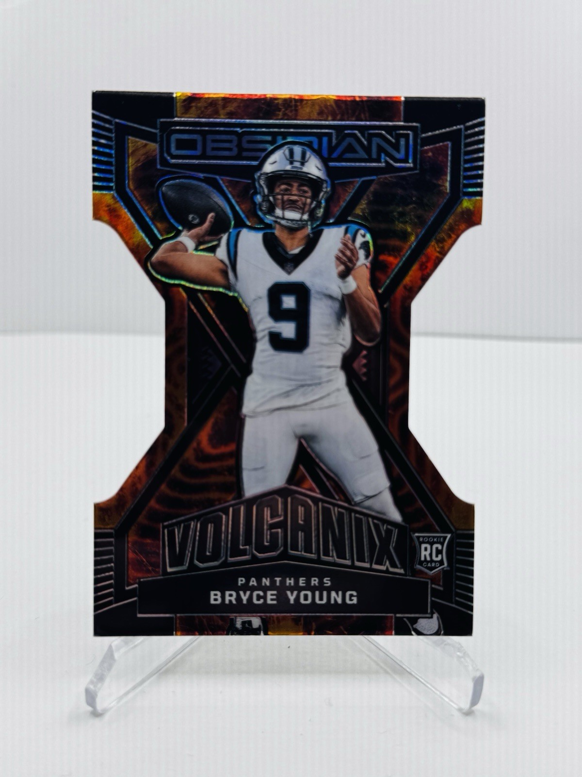 2023 Bryce Young Obsidian Volcanix Lava Electric Etch Die Cut, Case Hit, 🌋 🔥