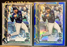 2025 Topps Holiday Tyler Locklear Blue Chrome Refractor /199 & Silver Glitter