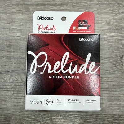 D'Addario Prelude Violin Bundle 4/4 Scale,J810, Medium