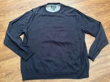 Nordstrom Black Cotton/Cashmere Sweater Men size XL