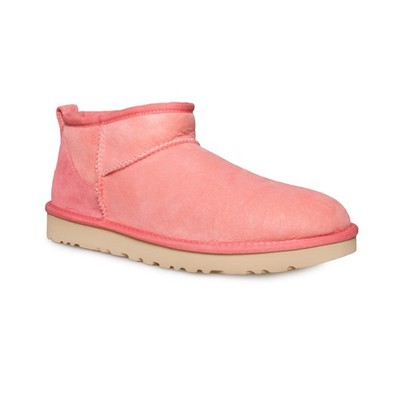 UGG CLASSIC ULTRA MINI PINK BLOSSOM SUEDE FUR COMFORT WOMEN'S