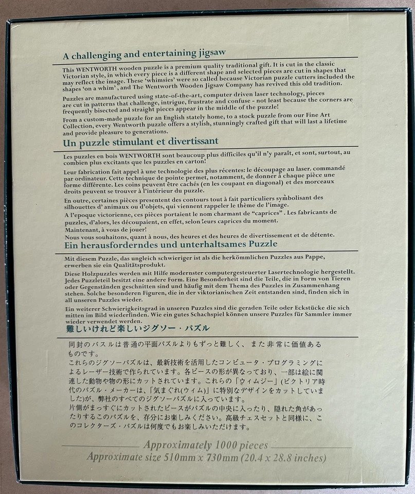 Wentworth wooden  1000 piece Jigsaw “Glow’d with Tints of Evening Sun”. - Image 4 of 4