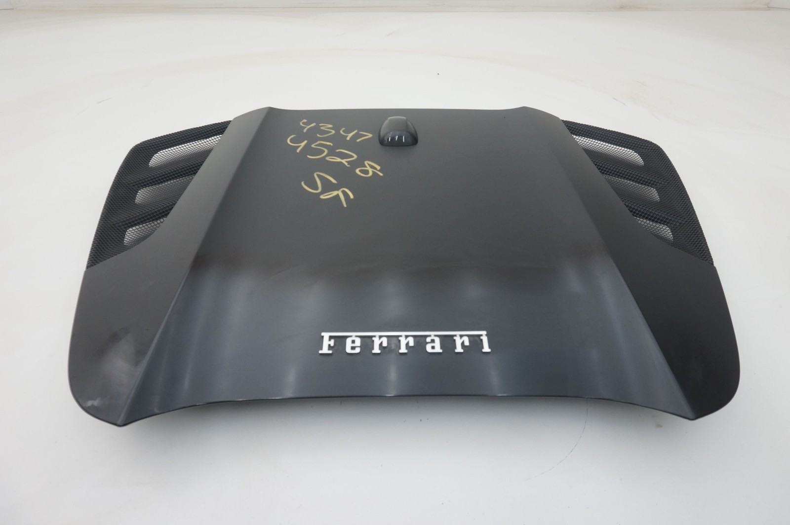 Rear Engine Bonnet Lid Grille Panel Black OEM 87413911 Ferrari 488 Spider 2017