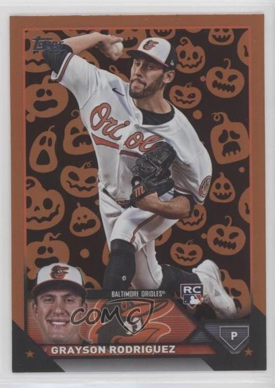 2023 Topps Update Jack-O'-Lantern Foil Grayson Rodriguez #US50 0mn2