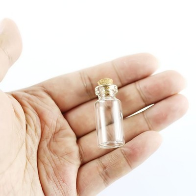 Wishing bottles Borosilicate 50-200 pieces Small Bottles with Cork 16x35mm 2ml