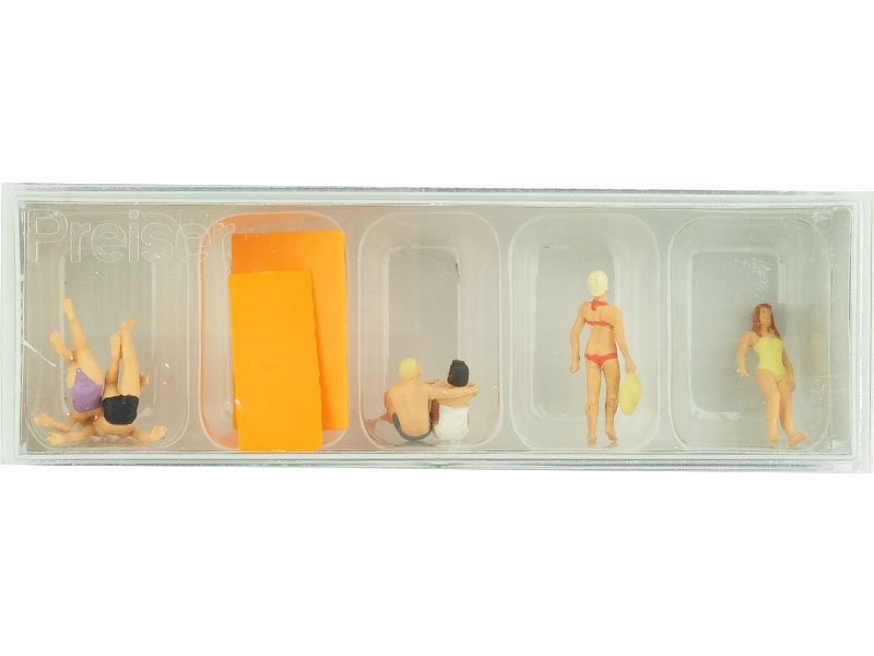 PREISER 6 personnages à la plage - HO 1/87 - PREISER 10671