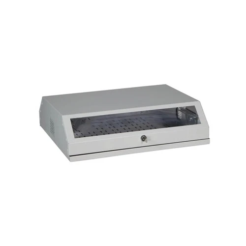 19” Wandgehäuse Netzwerkschrank 3HE vertikal + 5HE horizontal grau ProfiPatch