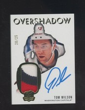 2019-20 UD The Cup Hockey Overshadow Tom Wilson 3-Color Patch AUTO 20/25