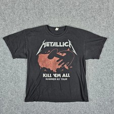 Vintage Metallica Kill 'Em All 83 Tour Graphic Shirt Bl