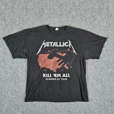 Vintage Metallica Kill 'Em All 83 Tour Graphic Shirt Black