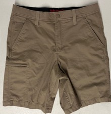 WRANGLER Men's Utility Short Stretch Zip Cargo Pocket Flex Waistband TAN 30