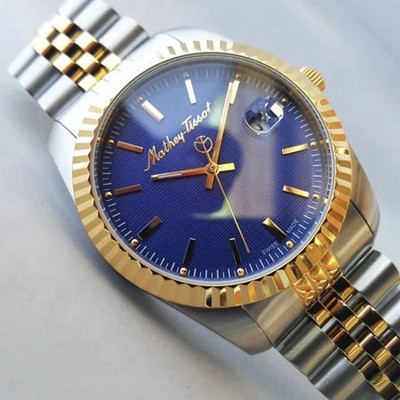 Mathey-Tissot - Cyclops Loupe - Sun Bezel - 18K Gold - Swiss Made - Sapphire