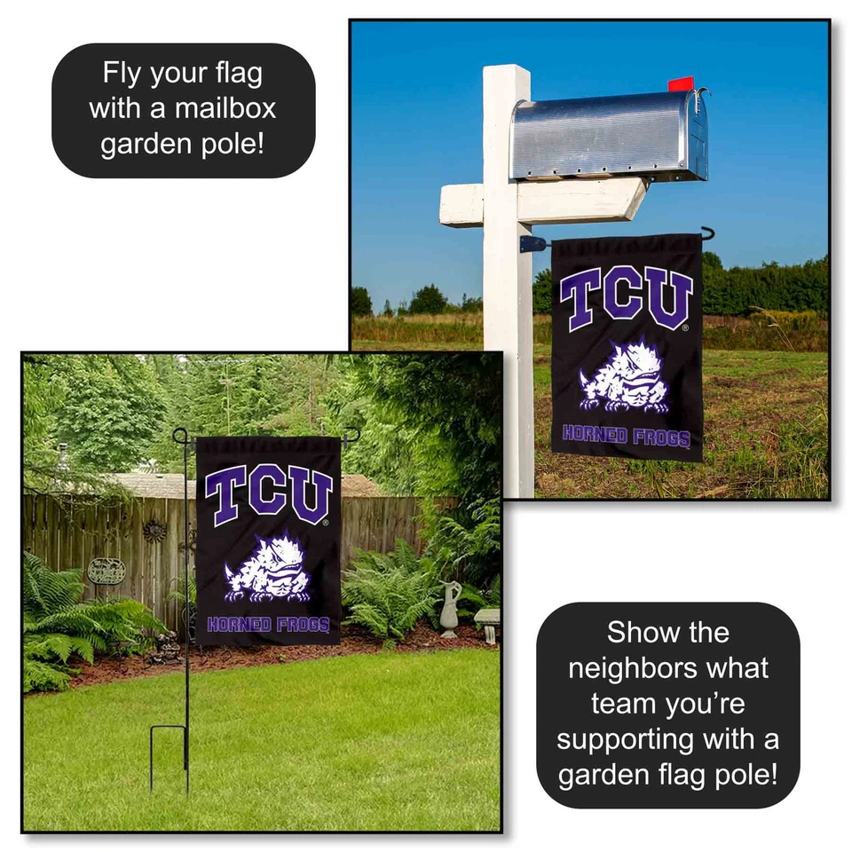 TCU Black Garden Flag Yard Banner - Image 3 of 4
