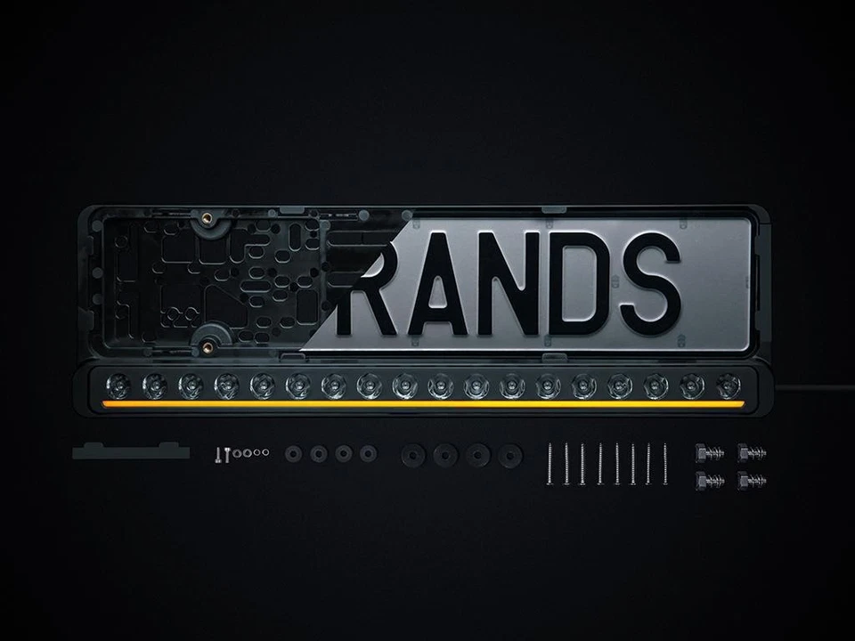 LED Fernscheinwerfer / Zusatzscheinwerfer Strands 809455 mit Kennzeichenträger - Bild 3 von 4