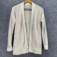 Gap Cardigan Women S Small Beige Knit Open Front Long Sleeve Cotton Casual