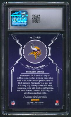 2023 Panini Zenith - Zoned in Justin Jefferson #ZI-JJS Prime /50