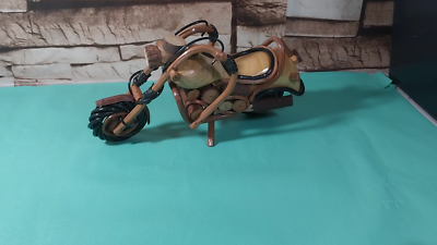 Modello Moto In Legno Vintage - Decorazione Da Tavolo Retrò Per Casa, Ufficio O Appartamento - Foto 4