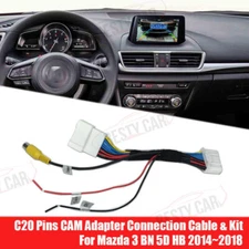 20P Rearvew Reverse Camera Video Cable Adapter for Mazda 3 Axela HATCH 2014-18