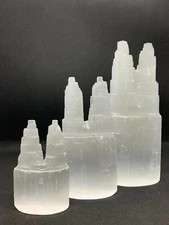 4",6" & 8" Selenite Crystal Twin Tower, Protection Crystals, Pick a Size