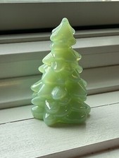 Mosser Glass USA MINI Christmas Tree - JADE GREEN JADEITE 2.75" tall Holiday