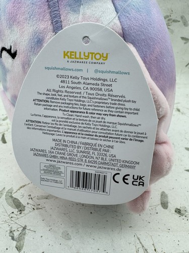 Squishmallow 7.5 - 8" Dottie Sea Slug Pastel Tie Dye Winged Sea Life Plush BNWT - 第 9/10 張圖片