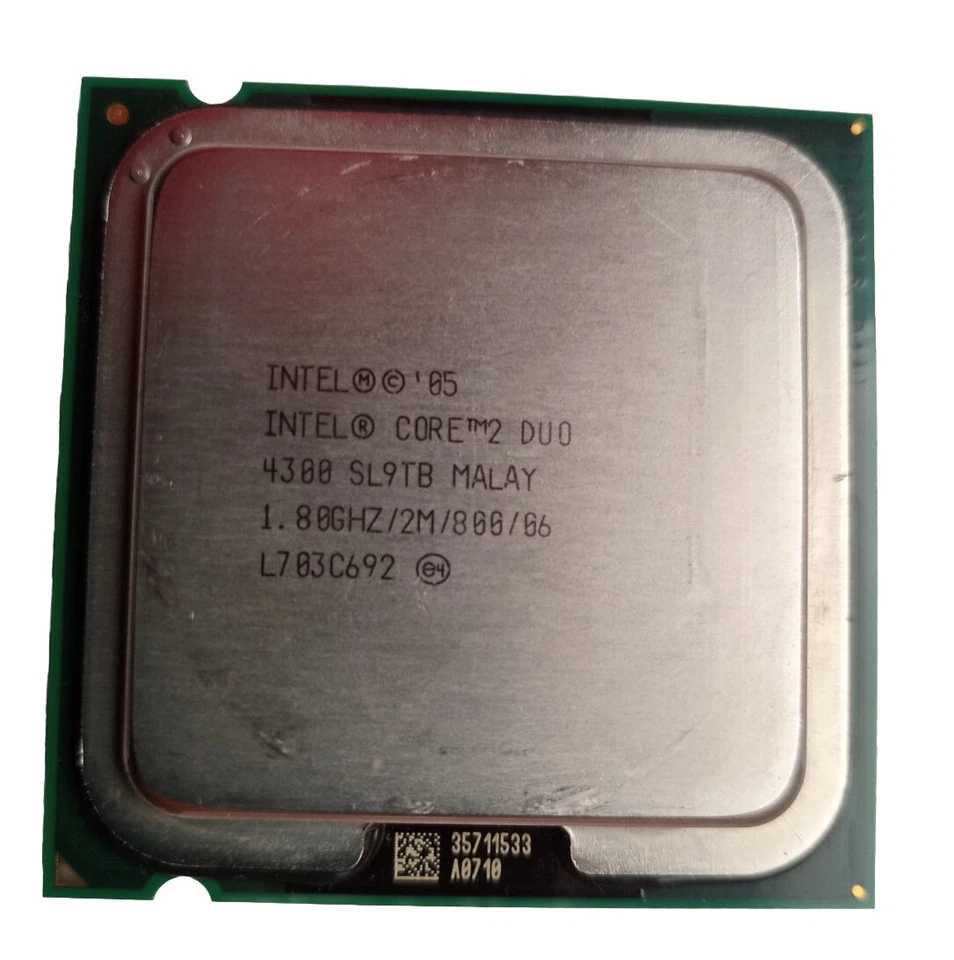 CPU INTEL CORE 2 DUO E4300 1.8GHz/2MB/800 SL9TB SKT 775 - Immagine 2 di 2