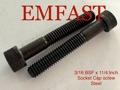 3/16 BSF x 1 1/2 Stahl Zylinderschraube Innensechskant Antrieb Schraubenkopf Modell