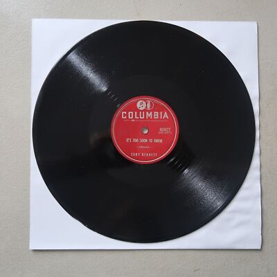 TONY BENNETT CLOSE YOUR EYES / IT'S TOO SOON TO KNOW COLUMBIA RECORDS 78 F-36