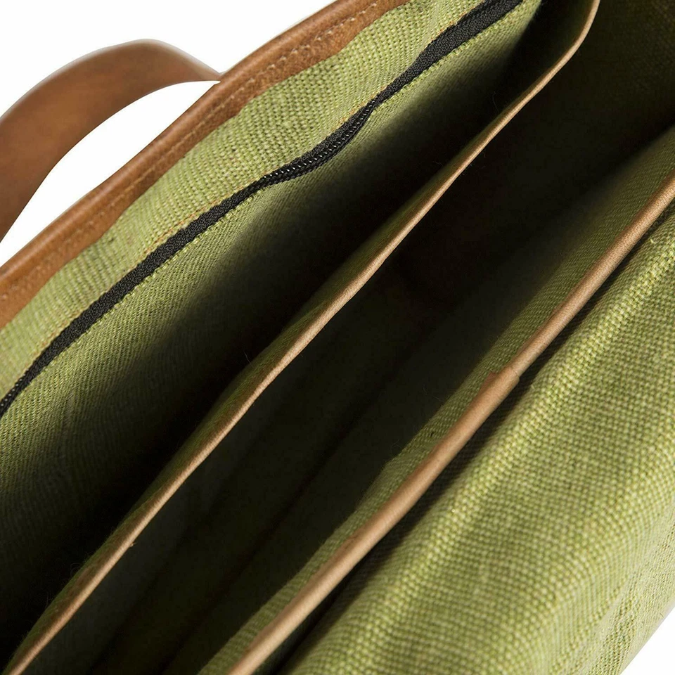 Mochila para computadora portátil adicta a los viajes de cuero de 18" para hombre Mochila Bolso bandolera Foto 3 de 4