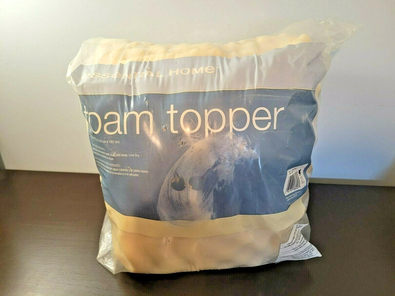 Essential Home Full Size 50" x 72" Full Tan Foam Bed Mattress Topper (NEW)