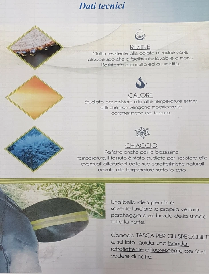 TELO COPRI AUTO ECOCAR - COPRIAUTO FELPATO IMPERMEABILE CON ZIP " TAGLIA L " - Immagine 3 di 4