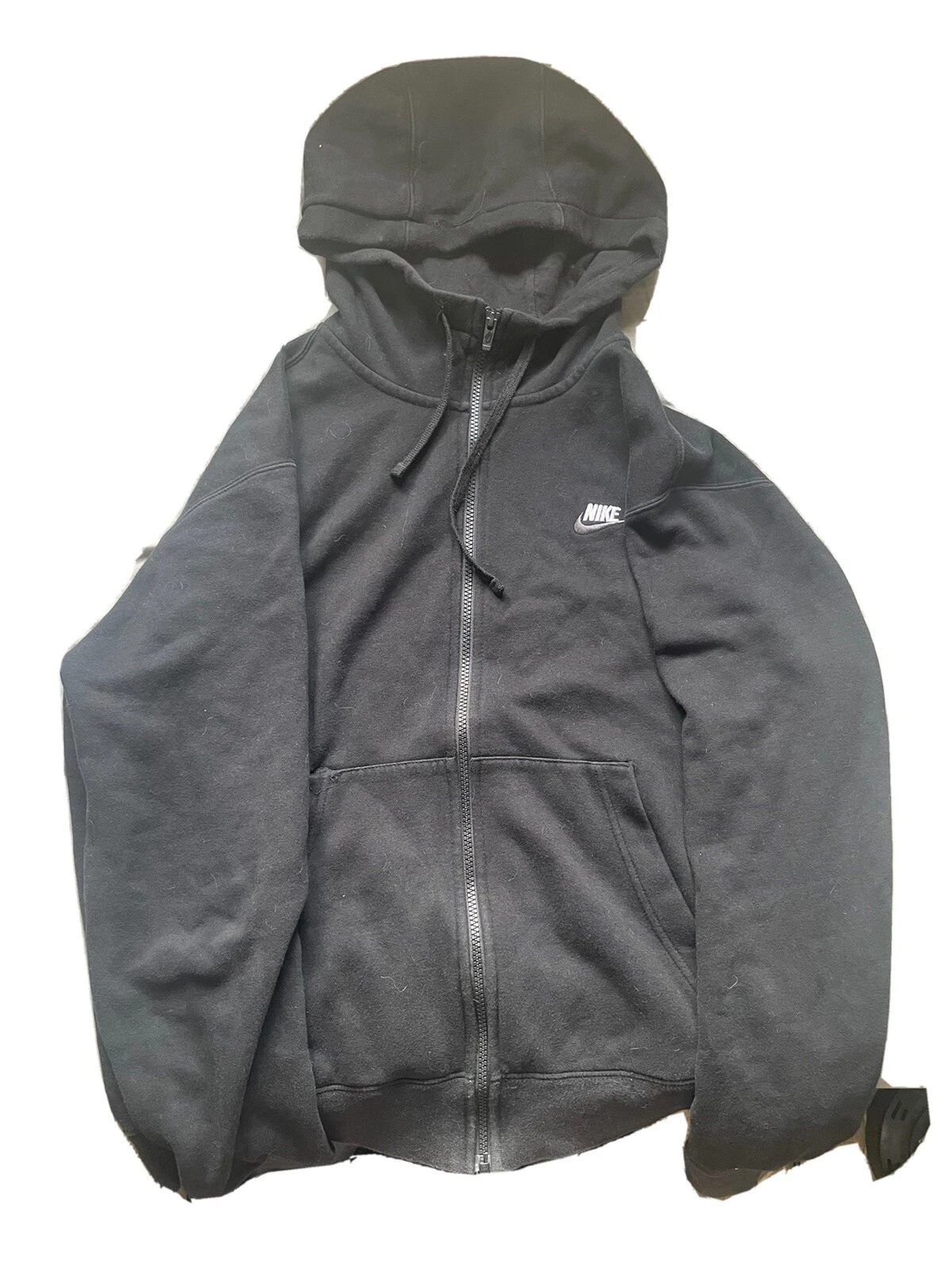 Nike Fleece Hoody/ Jacket Medium Black Used