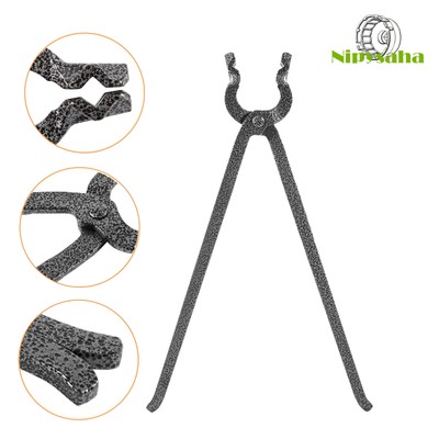 Blacksmith Bolt Jaw Tongs Anvil Vise Forge Tongs for Railroad Spikes 5/8-inch