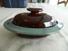 Red Wing Pottery USA Village Green Covered Butter/Serving Dish               2-5