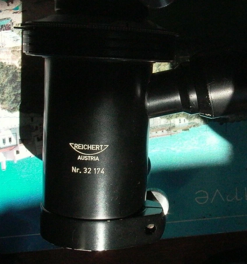 Cámara microscopio Reichert Austria ibsor T,b,1-125 obturador Nikon M-35s cámara Foto 3 de 4