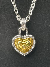 Diamonds International .02 Carat Diamond Layered Heart Drop Pendant Necklace
