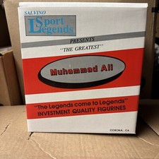SALVINO Muhammad Ali, 8  Autographed, NEW, Mint Figurine  Box,white Trunks