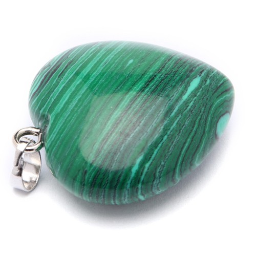 8 pcs Lots Love Heart 30MM Natural Agate Quartz Amethyst Gems Silver Pendants - Picture 5 of 9