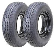 2 ZEEMAX Highway Trailer Tire Wheel Assembly 8-14.5 8x14.5 14-Ply w/6x14.5 Rim