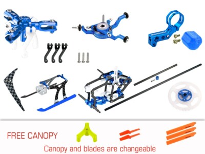 Microheli CNC Triple Blades Performance Package (BLUE) - BLADE NANO S2 / S3
