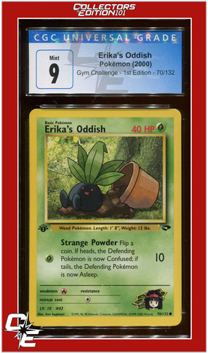Erika's Oddish (1st Edition) graded CGC 9 for sale on eBay
