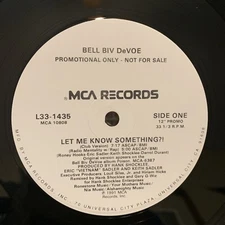 Bell Biv Devoe Let Me Know Something Promo 12” Single 1991 MCA Records L33-1435