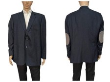Sartoria Tosi Hand Made Italy Super 150's Navy Blazer Suit Jacket Sport Coat 50