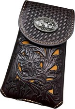 Western Stakes Western Leather Phone Belt Holster Cell Phone Case Phone Pouch