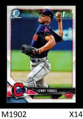 1-2018 BOWMAN CHROME DRAFT REFRACTOR LENNY TORRES INDIANS CARD#BDC8 QTY