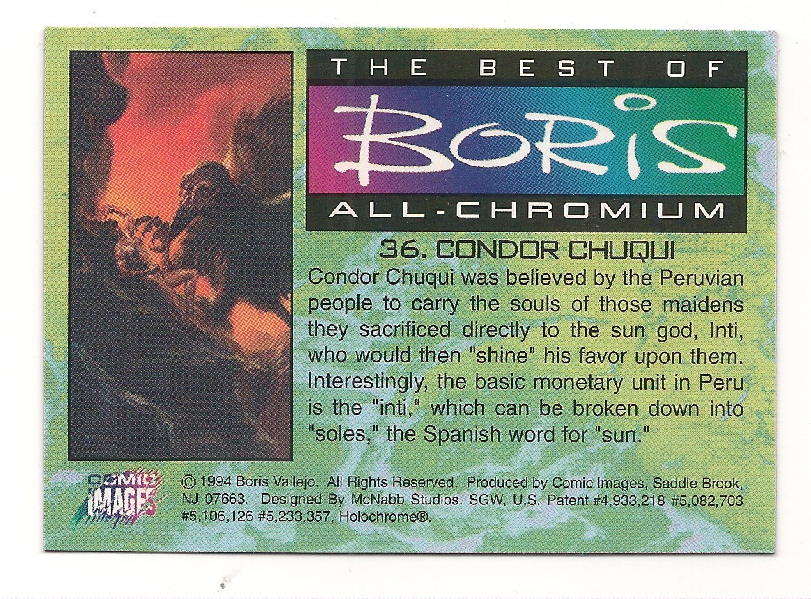 1994 THE BEST OF BORIS VALLEJO ALL - CHROMIUM CARD 36
