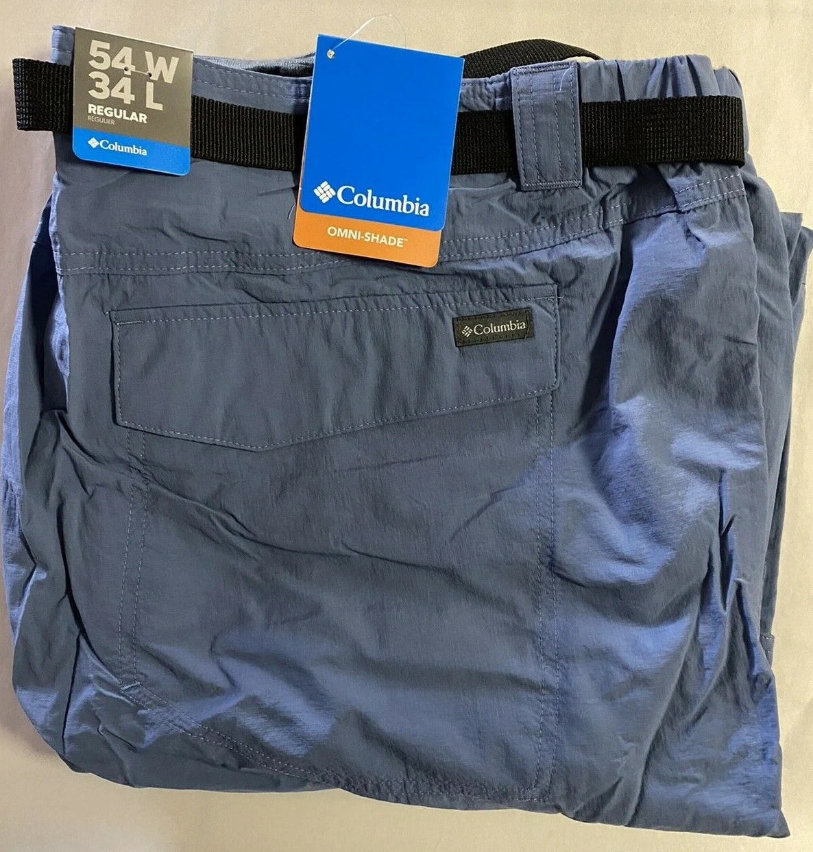 NEW Columbia Men's Silver Ridge Cargo Pant, Bluestone, 54Wx34L, UPF50