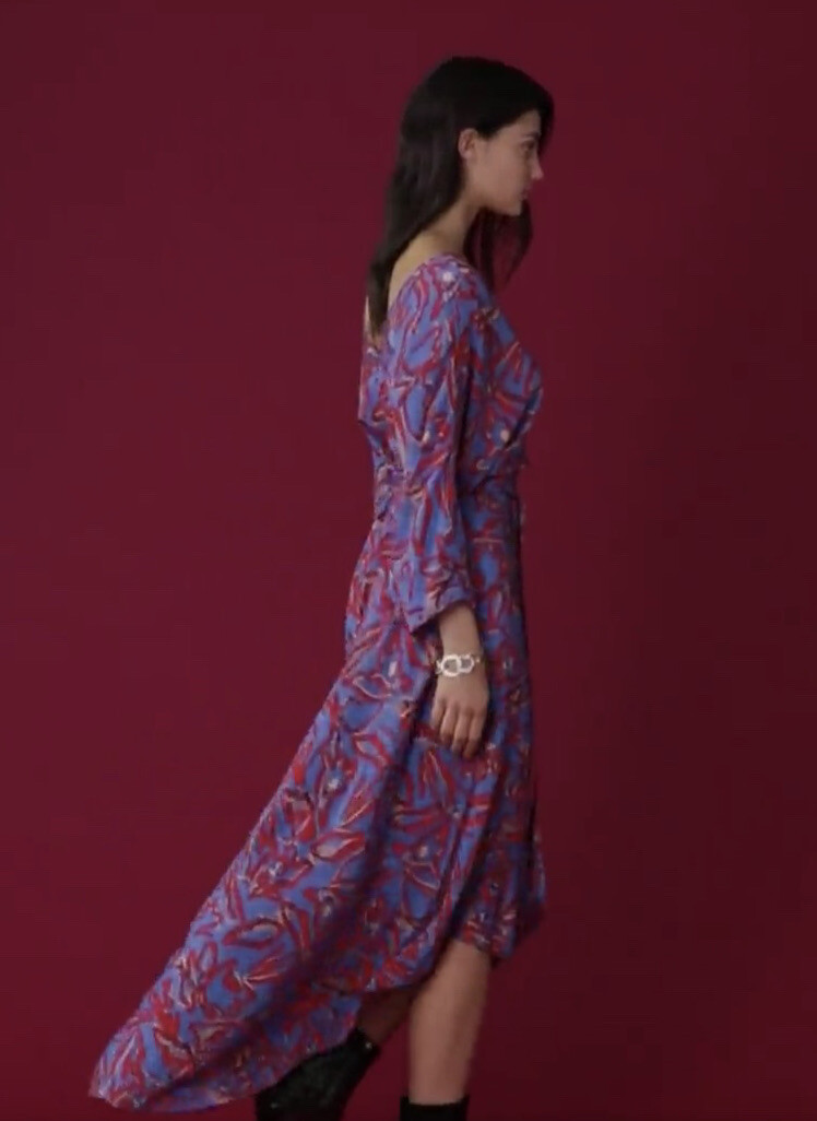 0 2 DVF Diane von Furstenberg ELOISE Wrap-Effect Silk Dress | eBay